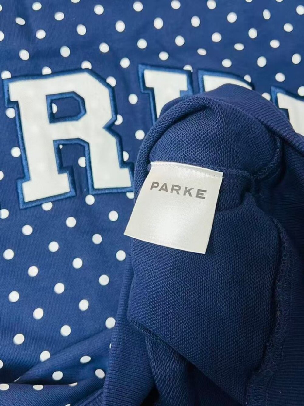 PARKE Polka Dot Mock Neck Sweatshirt - Picture 4 of 5